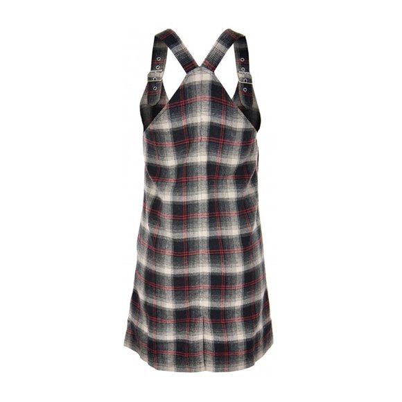 ♡UNIF PLAID DETENTION PINAFORE DRESS♡ - Picture 2 of 4